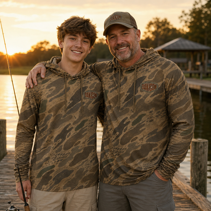 Oakicon Khaki Woodland Personalized Name Camo Performance Hoodie, Oakicon Camo Performance Hoodie