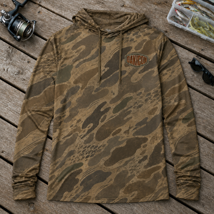 Oakicon Khaki Woodland Personalized Name Camo Performance Hoodie, Oakicon Camo Performance Hoodie