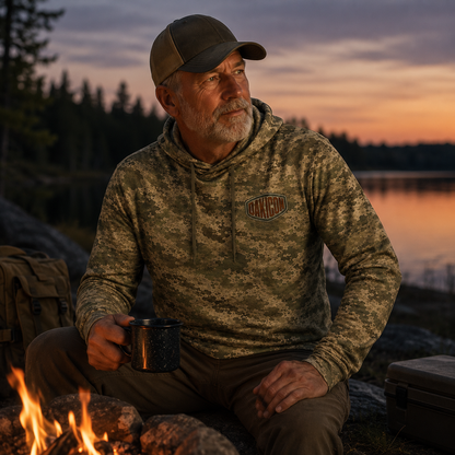 Oakicon Light Olive Brush Personalized Name Camo Performance Hoodie, Oakicon Camo Performance Hoodie