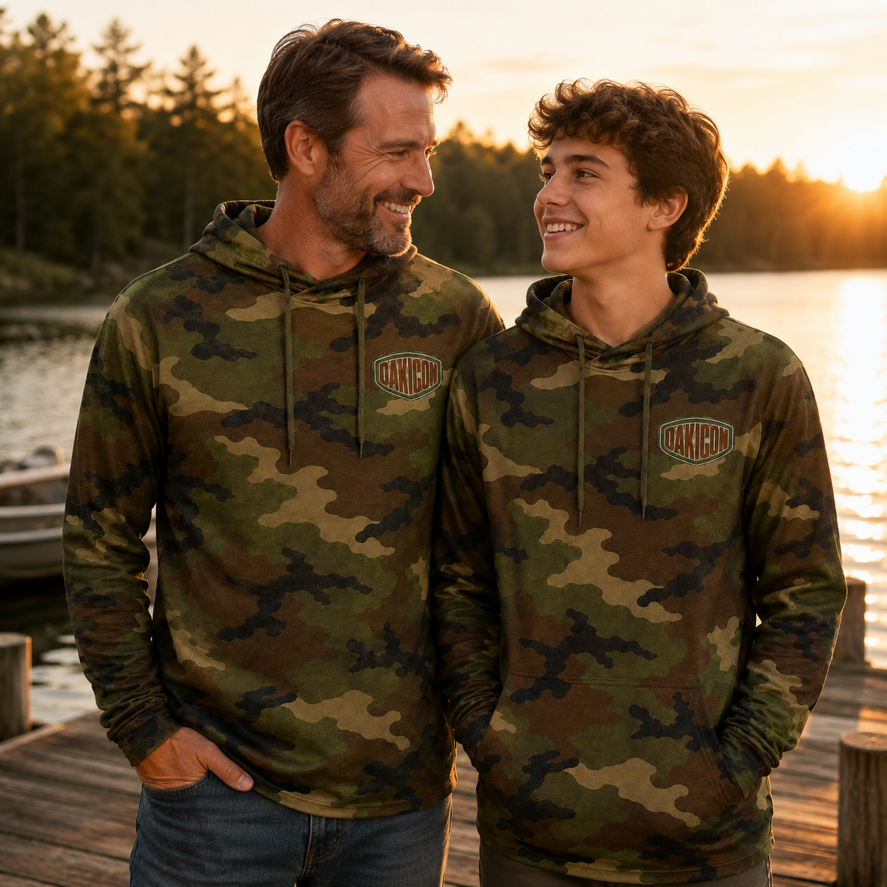 Oakicon Classic Woodland Personalized Name Camo Performance Hoodie, Oakicon Camo Performance Hoodie