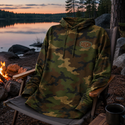 Oakicon Classic Woodland Personalized Name Camo Performance Hoodie, Oakicon Camo Performance Hoodie