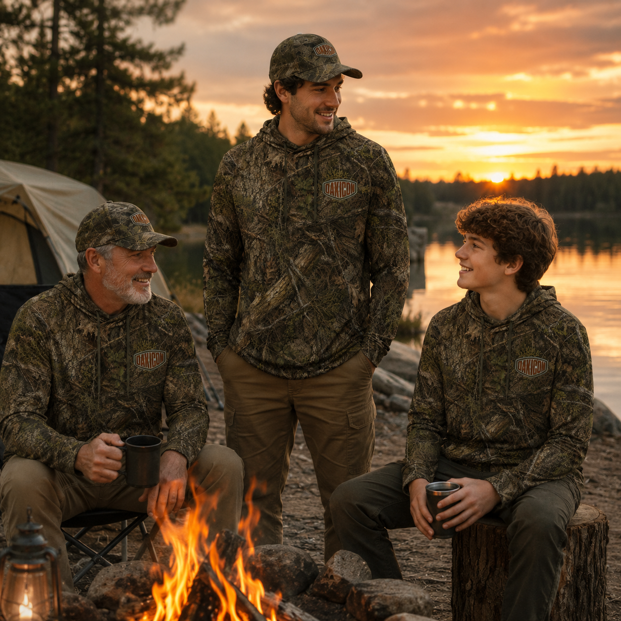 Oakicon Realistic Forest Personalized Name Camo Performance Hoodie, Oakicon Camo Performance Hoodie