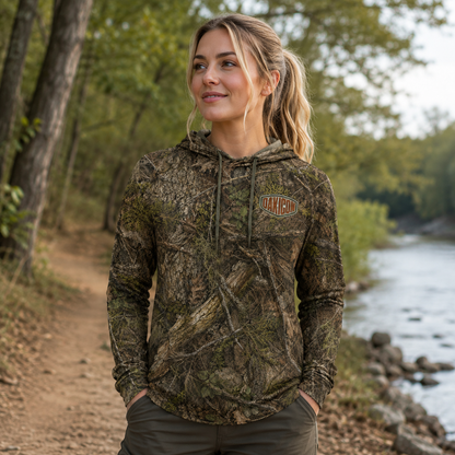 Oakicon Realistic Forest Personalized Name Camo Performance Hoodie, Oakicon Camo Performance Hoodie