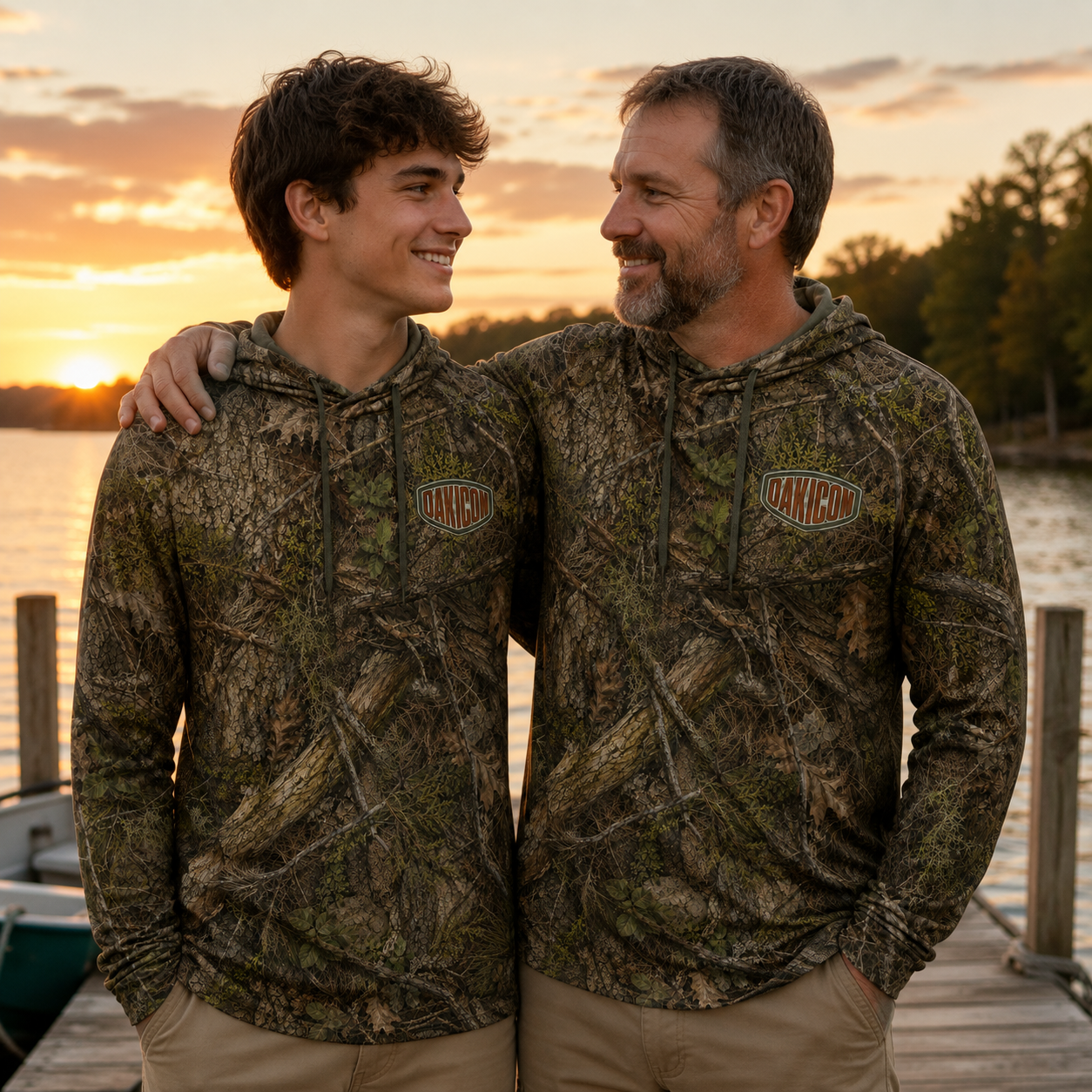 Oakicon Realistic Forest Personalized Name Camo Performance Hoodie, Oakicon Camo Performance Hoodie