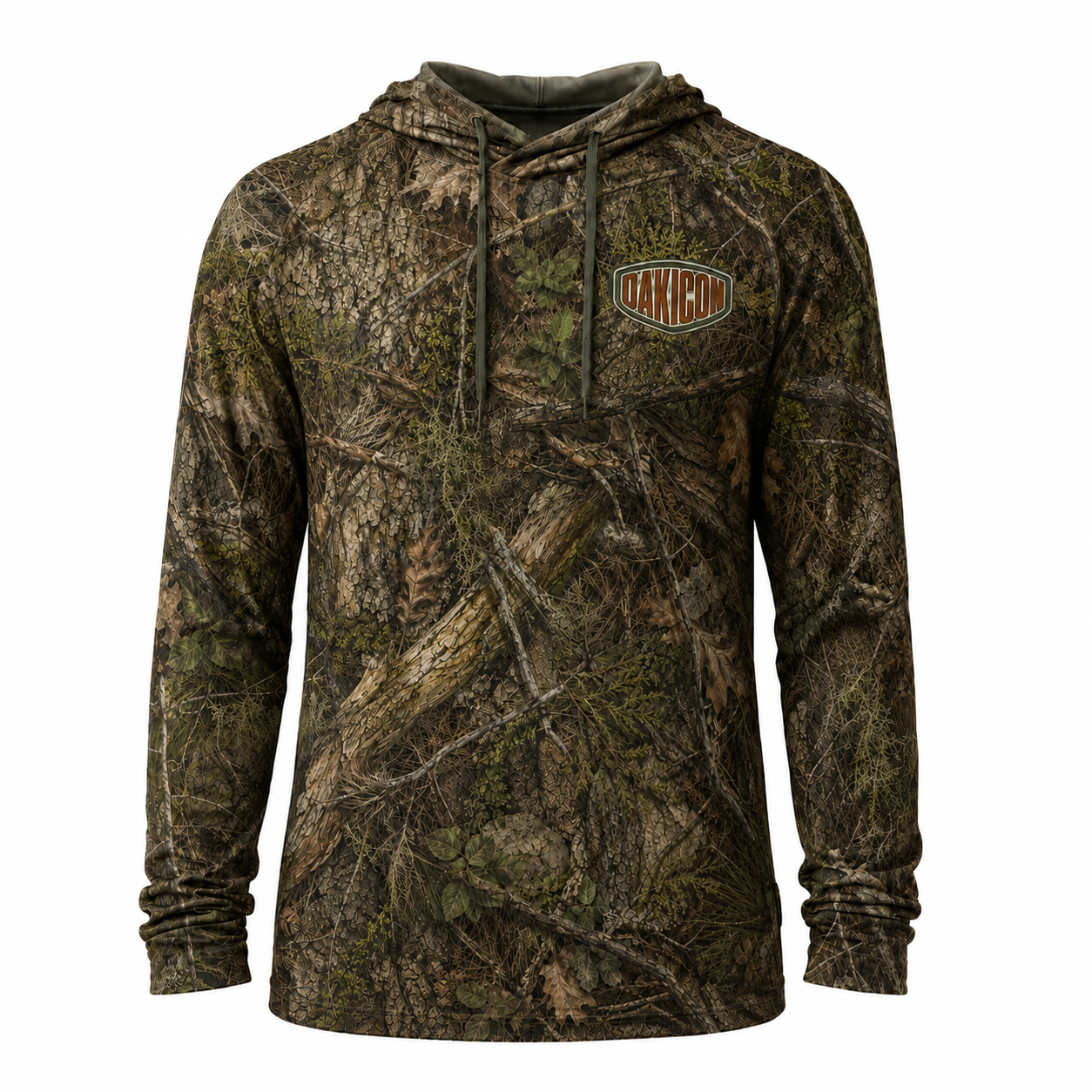 Oakicon Realistic Forest Personalized Name Camo Performance Hoodie, Oakicon Camo Performance Hoodie
