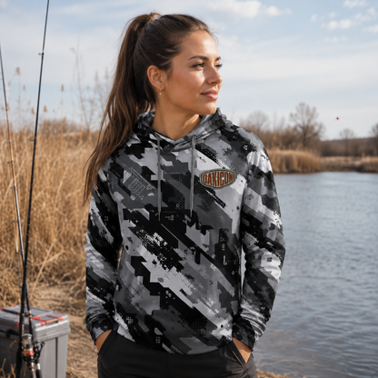 Oakicon Urban Digital Brush Personalized Name Camo Performance Hoodie, Oakicon Camo Performance Hoodie