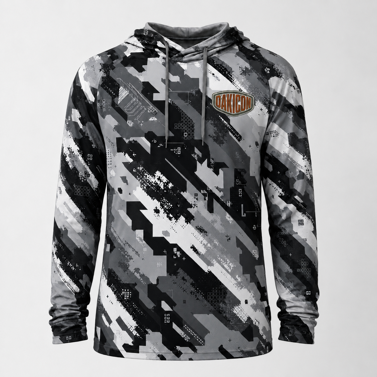 Oakicon Urban Digital Brush Personalized Name Camo Performance Hoodie, Oakicon Camo Performance Hoodie