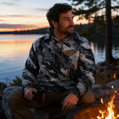 Oakicon Urban Digital Brush Personalized Name Camo Performance Hoodie, Oakicon Camo Performance Hoodie