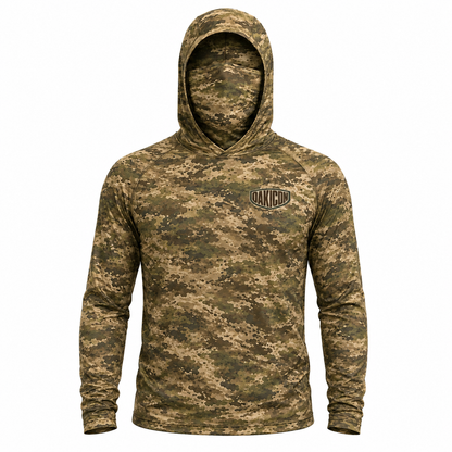 Oakicon Light Olive Brush Personalized Name Camo Hoodie Mask, Oakicon Camo Hoodie Mask