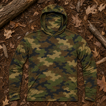 Oakicon Classic Woodland Personalized Name Camo Hoodie Mask, Oakicon Camo Hoodie Mask