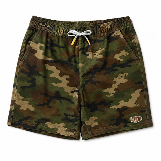 Oakicon Classic Woodland Personalized Name Camo Swim Trunks, Oakicon Camo Swim Trunks