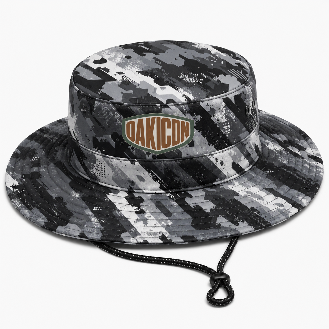 Oakicon Urban Digital Brush Personalized Name Camo Bucket Hat, Oakicon Camo Bucket Hat