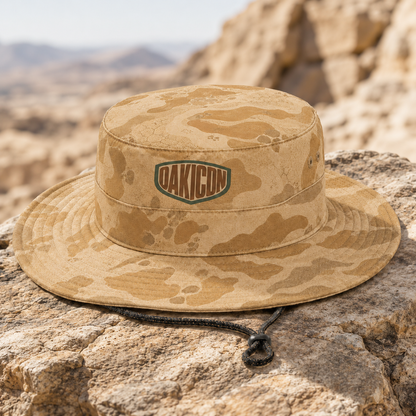 Oakicon Desert Sand Personalized Name Camo Bucket Hat, Oakicon Camo Bucket Hat