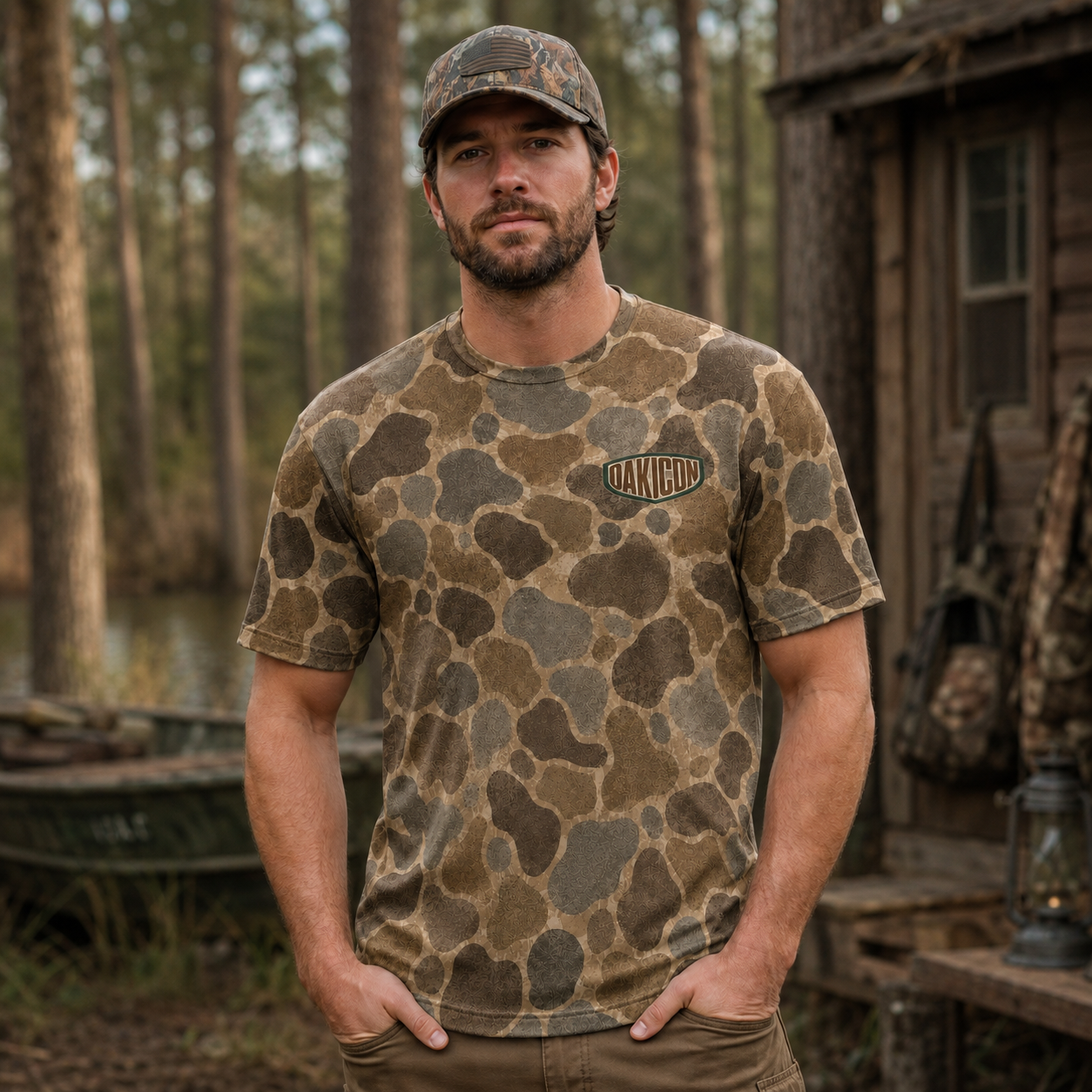 Oakicon Duck Hunter Personalized Name Camo T-Shirt, Oakicon Camo T-Shirt