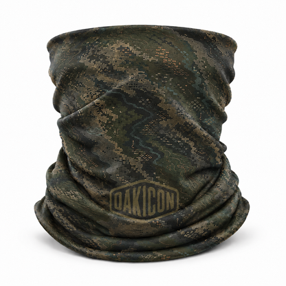 Oakicon Dark Forest Personalized Name Camo Neck Gaiter, Oakicon Camo Neck Gaiter