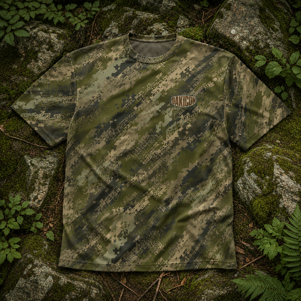 Oakicon Digital Woodland Personalized Name Camo T-Shirt, Oakicon Camo T-Shirt