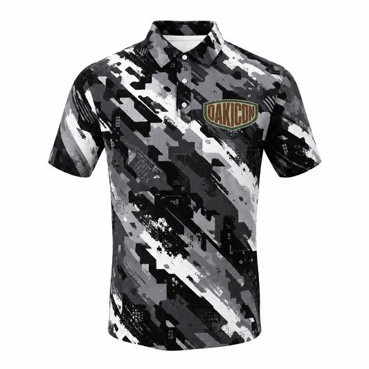 Oakicon Urban Digital Brush Personalized Name Camo Polo Shirt, Oakicon Camo Polo Shirt