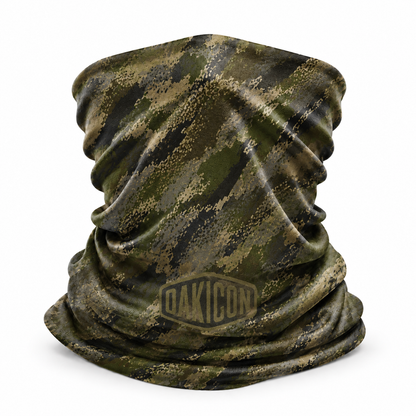 Oakicon Digital Woodland Personalized Name Camo Neck Gaiter, Oakicon Camo Neck Gaiter