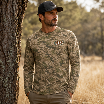 Oakicon Light Olive Brush Personalized Name Camo Long-sleeve, Oakicon Camo Long-sleeve