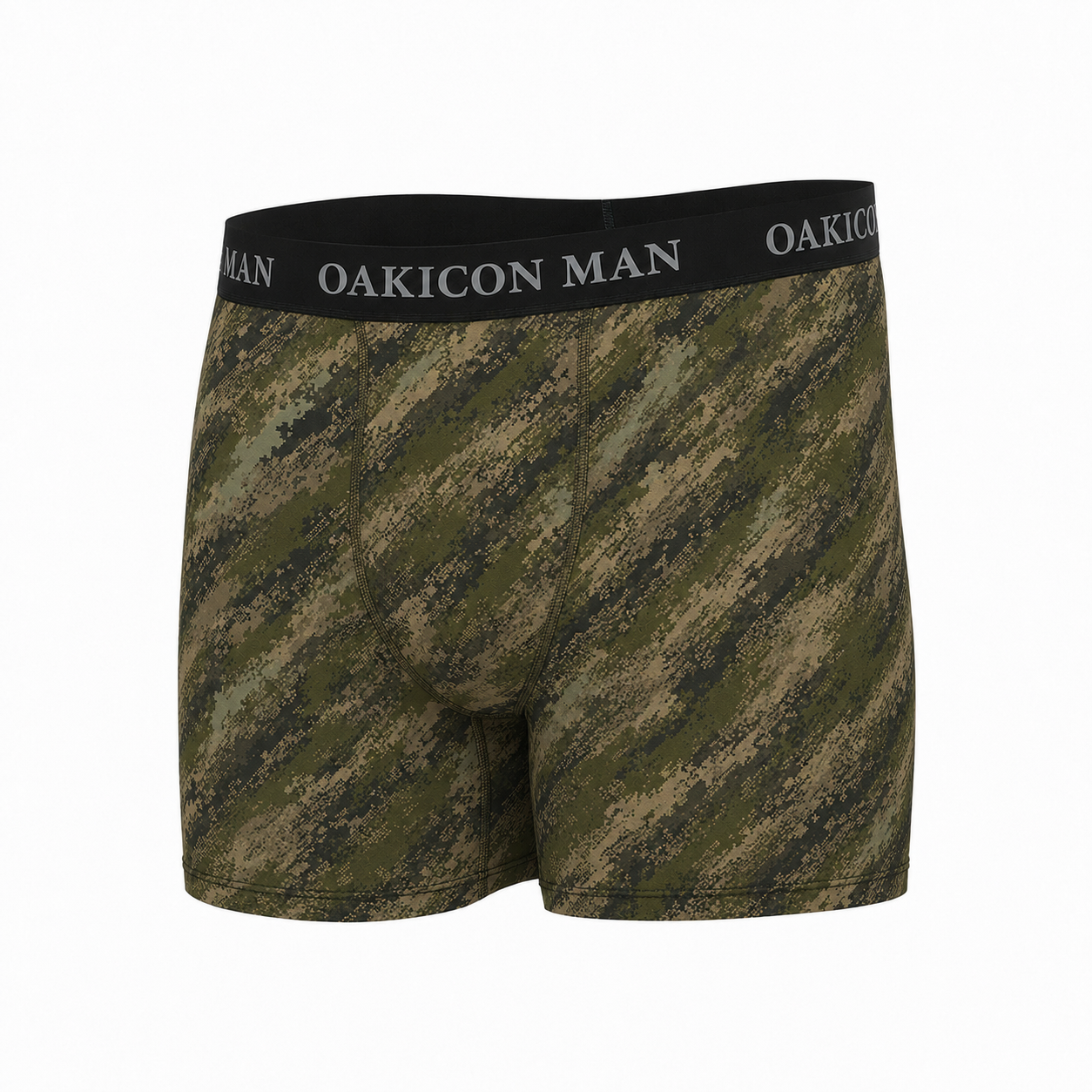 Oakicon Digital Woodland Personalized Name Camo Boxer Briefs, Oakicon Camo Boxer Briefs