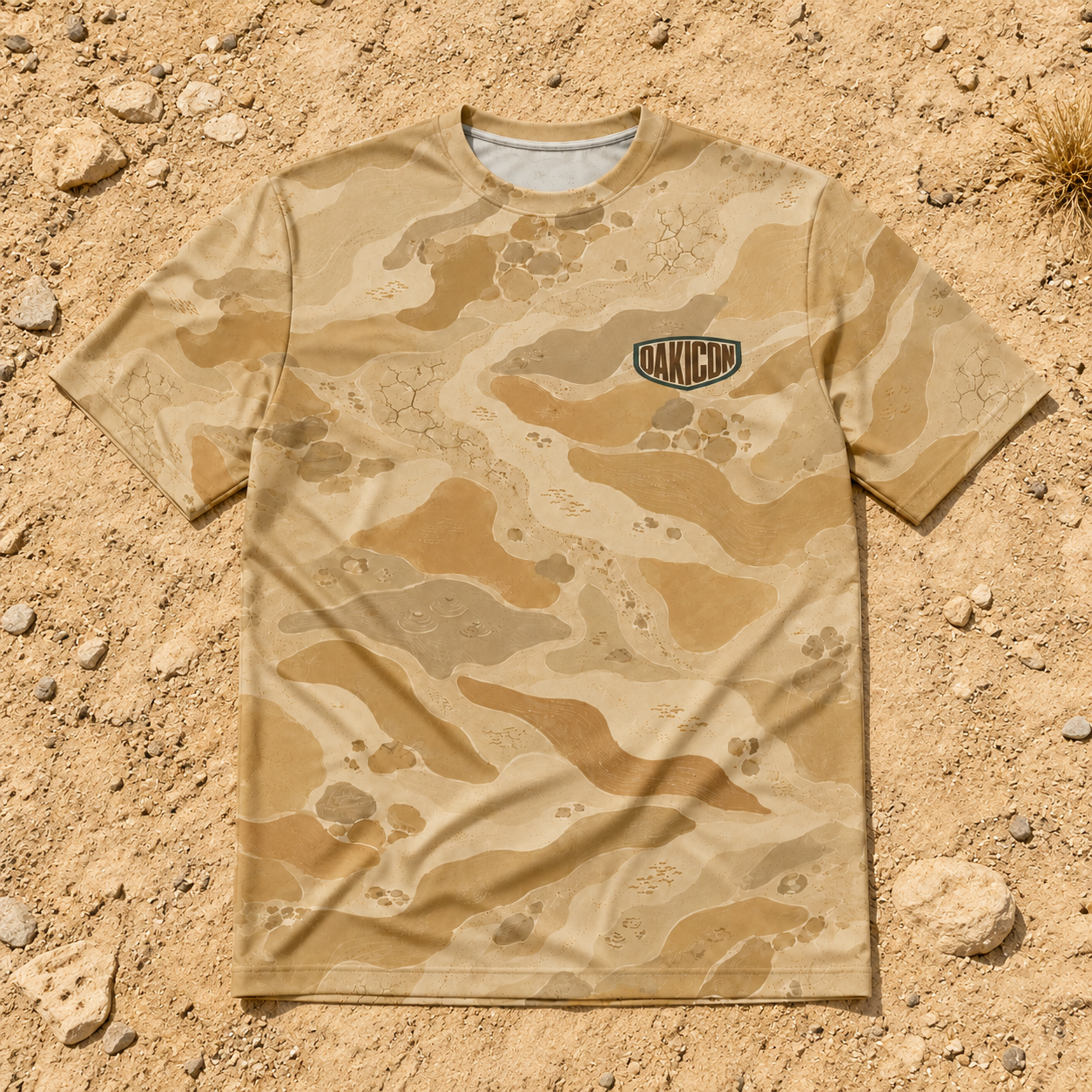 Oakicon Desert Sand Personalized Name Camo T-Shirt, Oakicon Camo T-Shirt