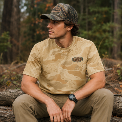 Oakicon Desert Sand Personalized Name Camo T-Shirt, Oakicon Camo T-Shirt