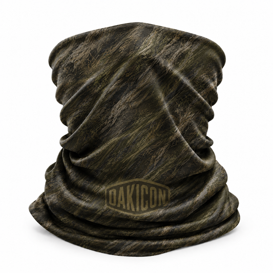 Oakicon Dark Marsh Personalized Name Camo Neck Gaiter, Oakicon Camo Neck Gaiter
