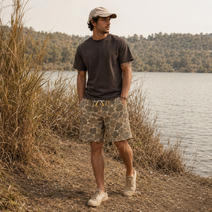 Oakicon Duck Hunter Personalized Name Camo Swim Trunks, Oakicon Camo Swim Trunks
