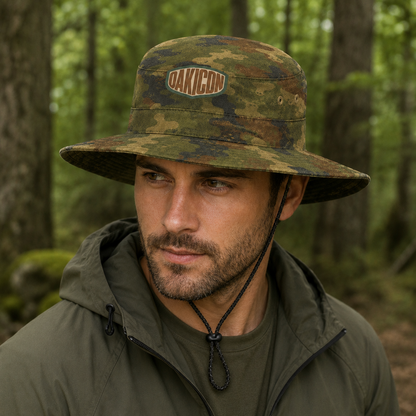 Oakicon Dark Frogskin Personalized Name Camo Bucket Hat, Oakicon Camo Bucket Hat