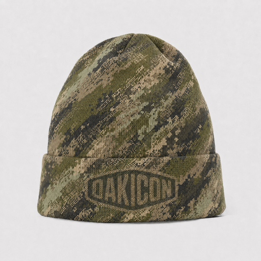 Oakicon Digital Woodland Personalized Name Camo Cuffed Beanie, Oakicon Camo Cuffed Beanie