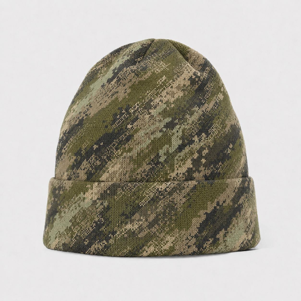 Oakicon Digital Woodland Personalized Name Camo Cuffed Beanie, Oakicon Camo Cuffed Beanie