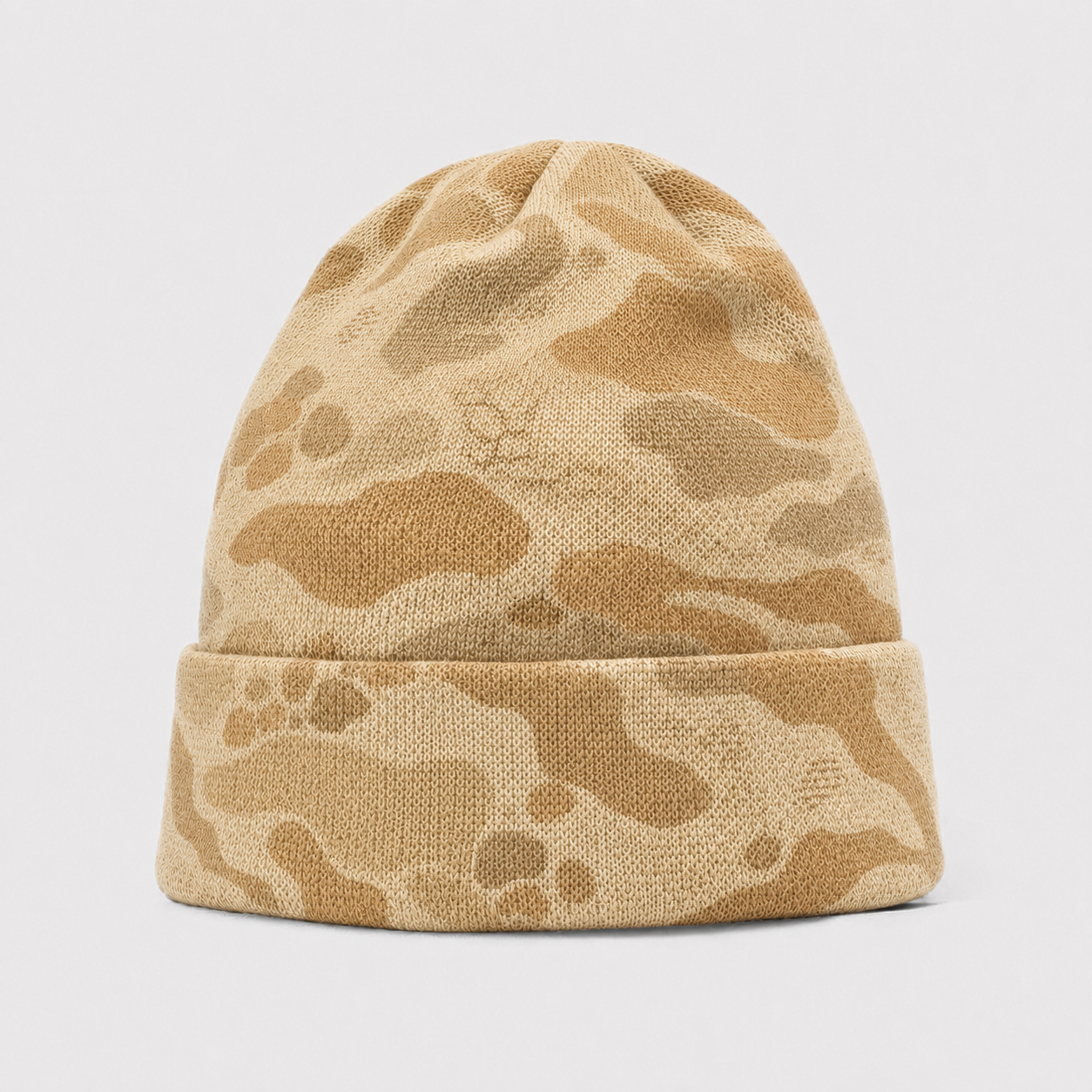 Oakicon Desert Sand Personalized Name Camo Cuffed Beanie, Oakicon Camo Cuffed Beanie