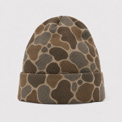 Oakicon Duck Hunter Personalized Name Camo Cuffed Beanie, Oakicon Camo Cuffed Beanie