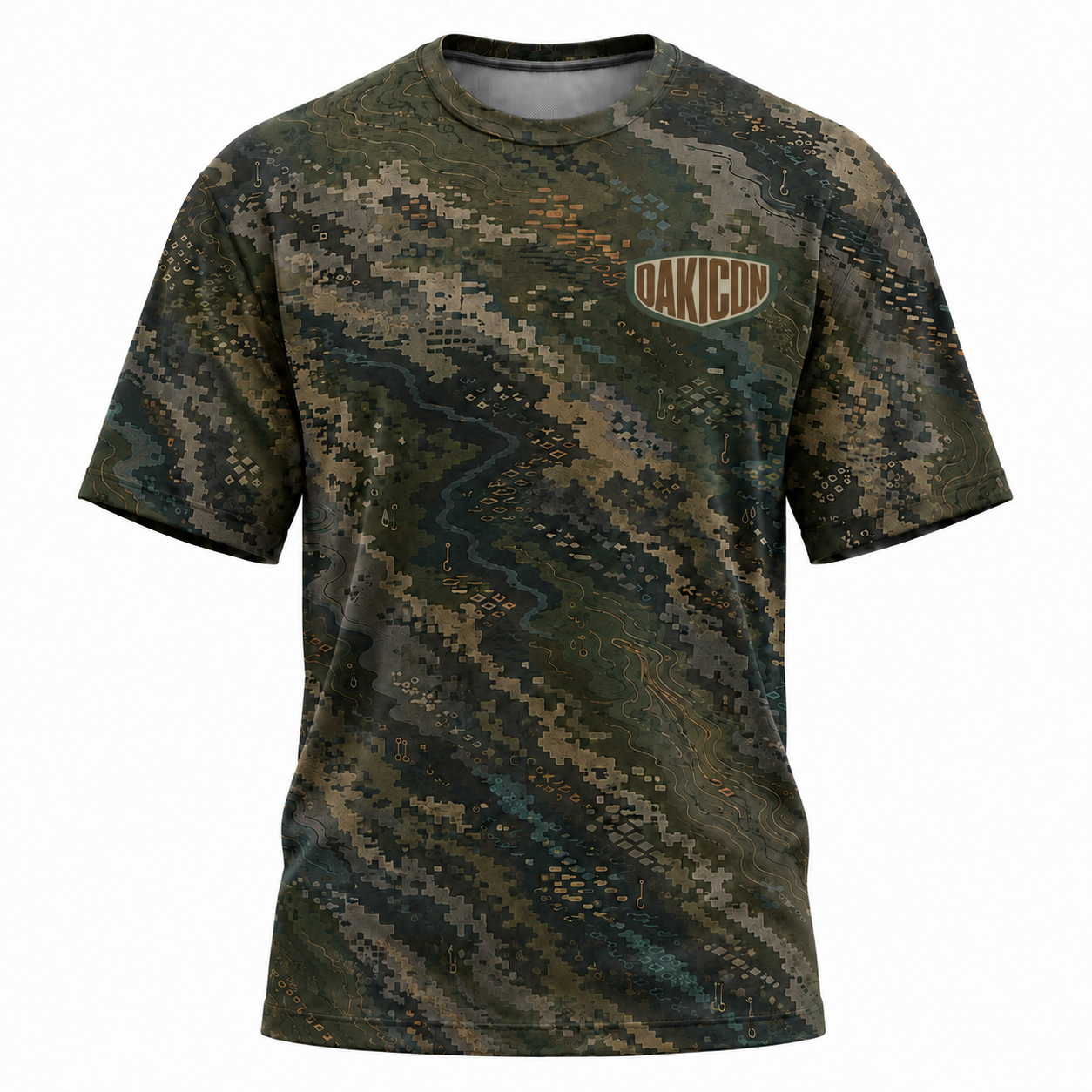 Oakicon Dark Forest Personalized Name Camo T-Shirt, Oakicon Camo T-Shirt