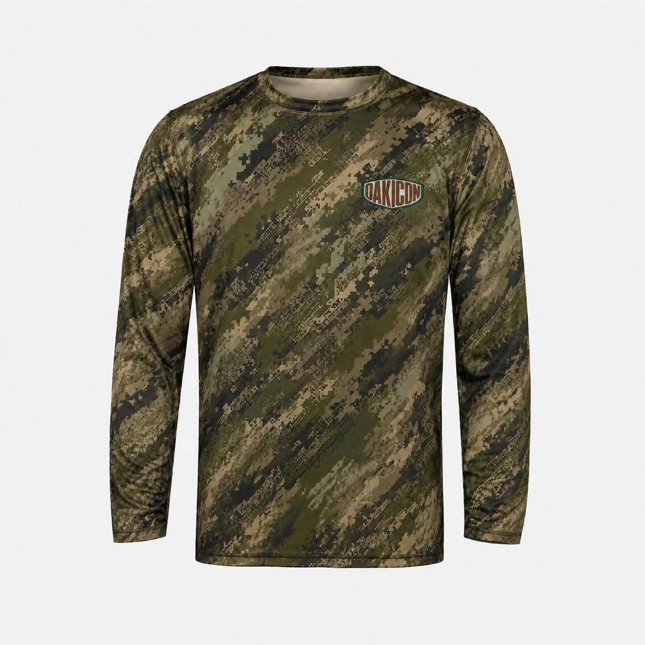 Oakicon Digital Woodland Personalized Name Camo Long-sleeve, Oakicon Camo Long-sleeve