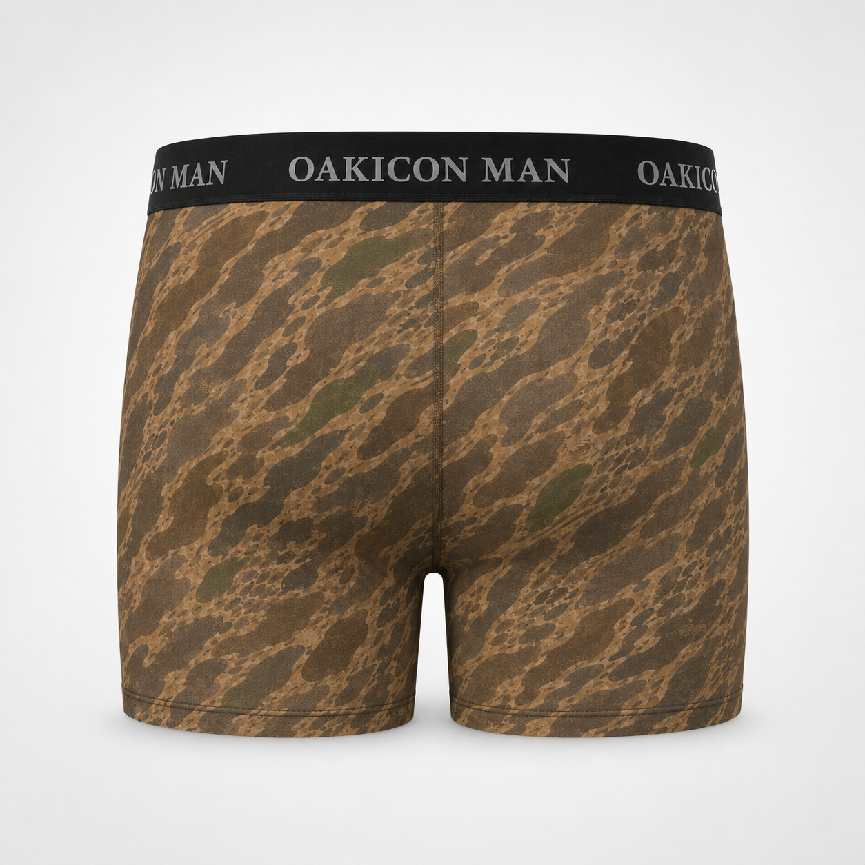 Oakicon Khaki Woodland Personalized Name Camo Boxer Briefs, Oakicon Camo Boxer Briefs