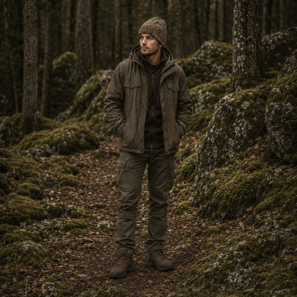 Oakicon Light Olive Brush Personalized Name Camo Cuffed Beanie, Oakicon Camo Cuffed Beanie