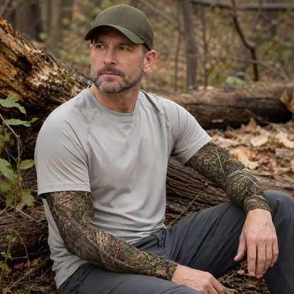 Oakicon Realistic Forest Personalized Name Camo Temporary Sleeve, Oakicon Camo Temporary Sleeve