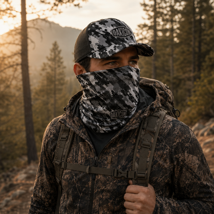 Oakicon Urban Digital Brush Personalized Name Camo Neck Gaiter, Oakicon Camo Neck Gaiter