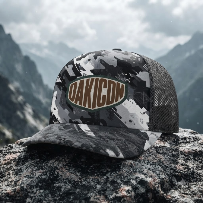 Oakicon Urban Digital Brush Personalized Name Camo Trucker Hat, Oakicon Camo Trucker Hat