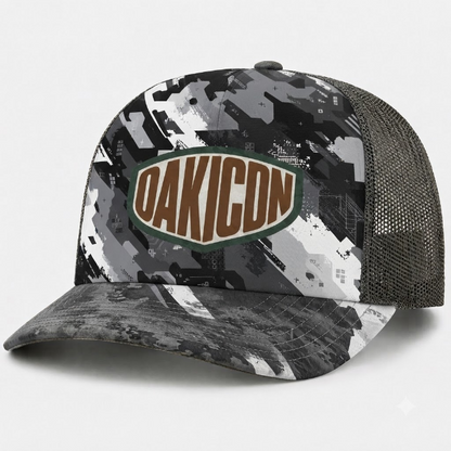 Oakicon Urban Digital Brush Personalized Name Camo Trucker Hat, Oakicon Camo Trucker Hat