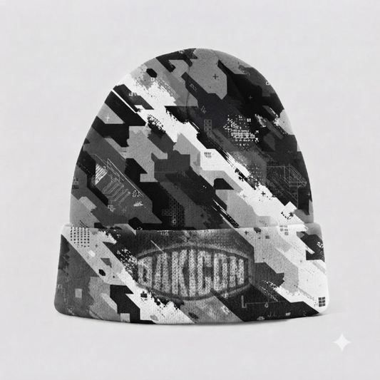 Oakicon Urban Digital Brush Personalized Name Camo Cuffed Beanie, Oakicon Camo Cuffed Beanie